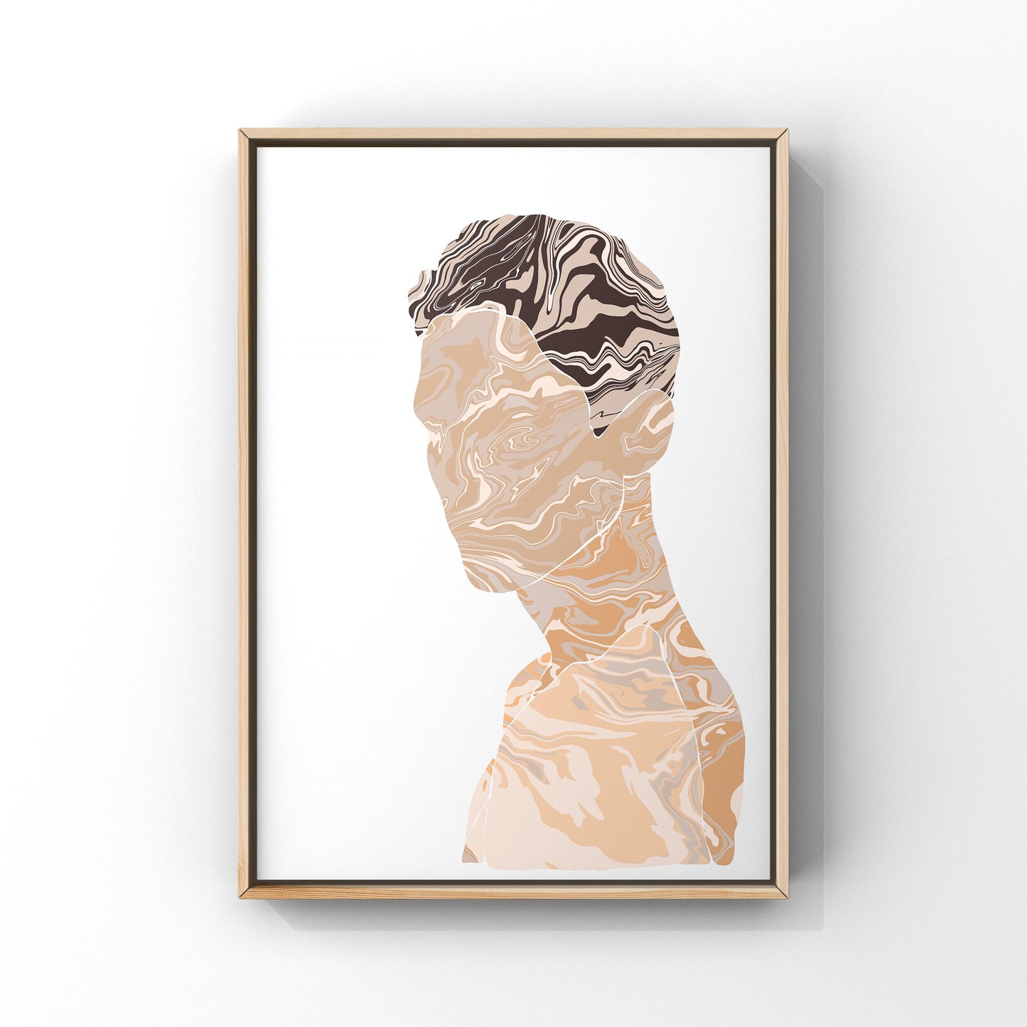 Inclusive Art | Marble Minimalist Male | Art Print