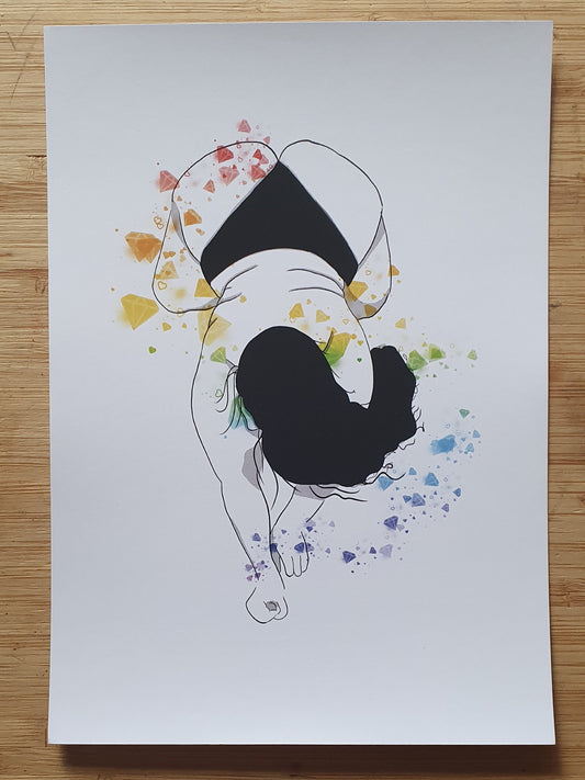 LGBTQIA+ Art | Covered in Diamonds | Art Print