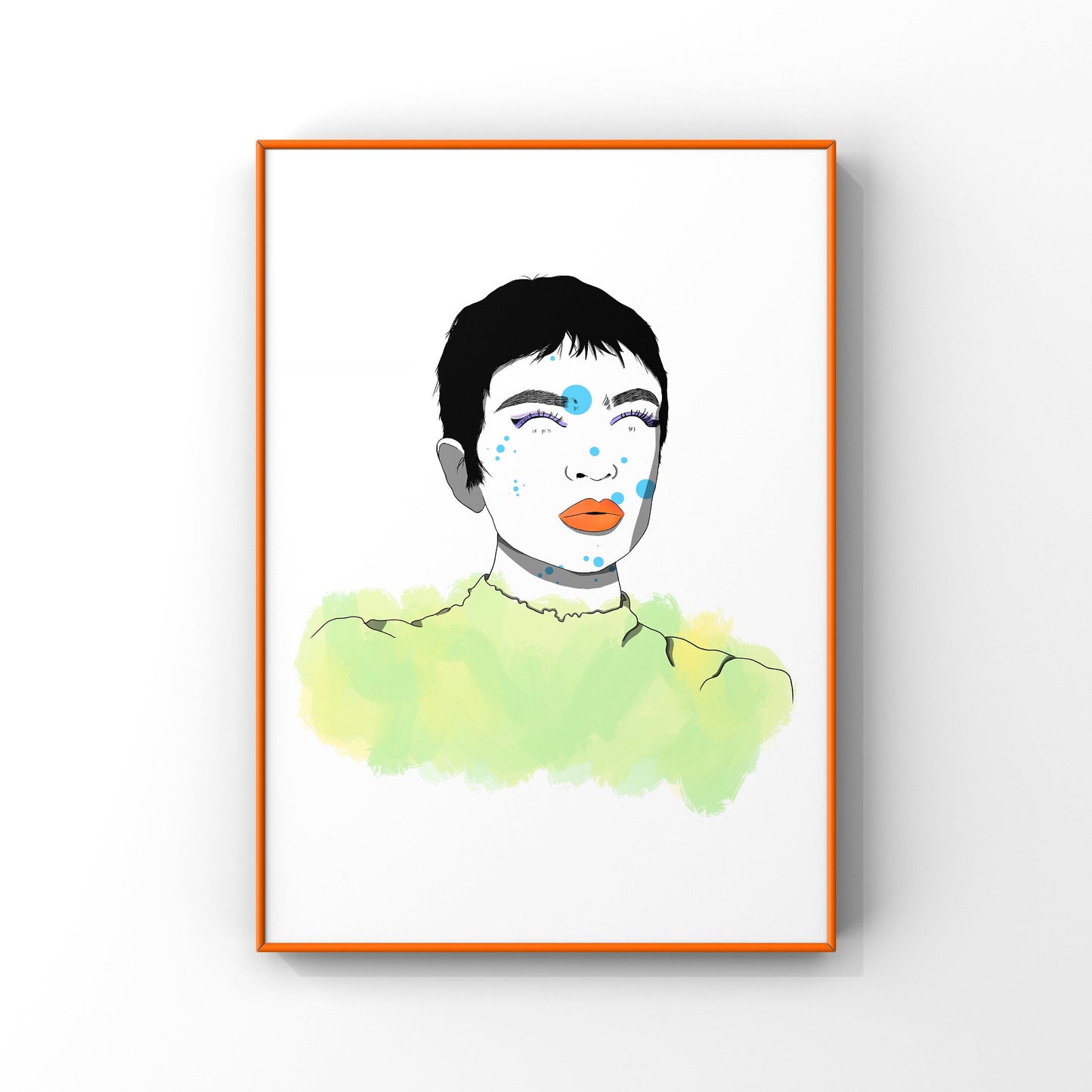 Inclusive Art | Speckled Blue | Art Print