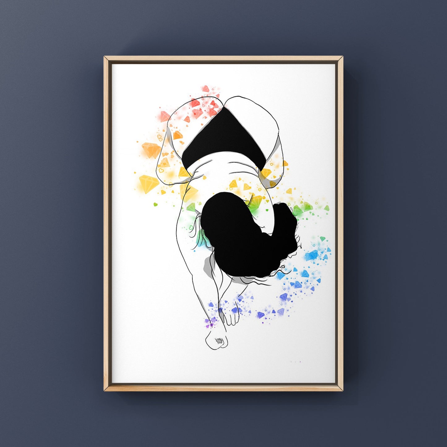 LGBTQIA+ Art | Covered in Diamonds | Art Print