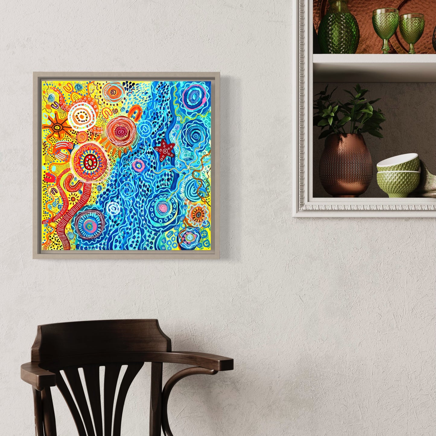 Aboriginal Art | Nobbys Beach | One-of-a-Kind Original Painting