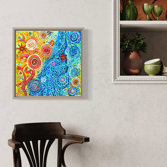 Aboriginal Art | Nobbys Beach | One-of-a-Kind Original Painting