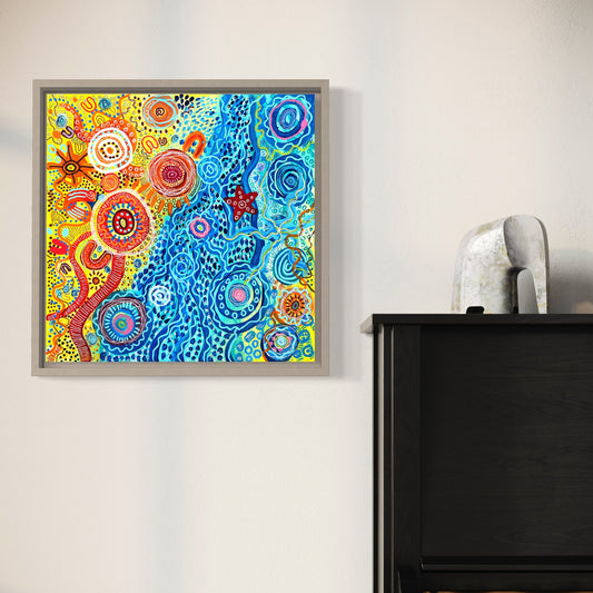 Aboriginal Art | Nobbys Beach | One-of-a-Kind Original Painting