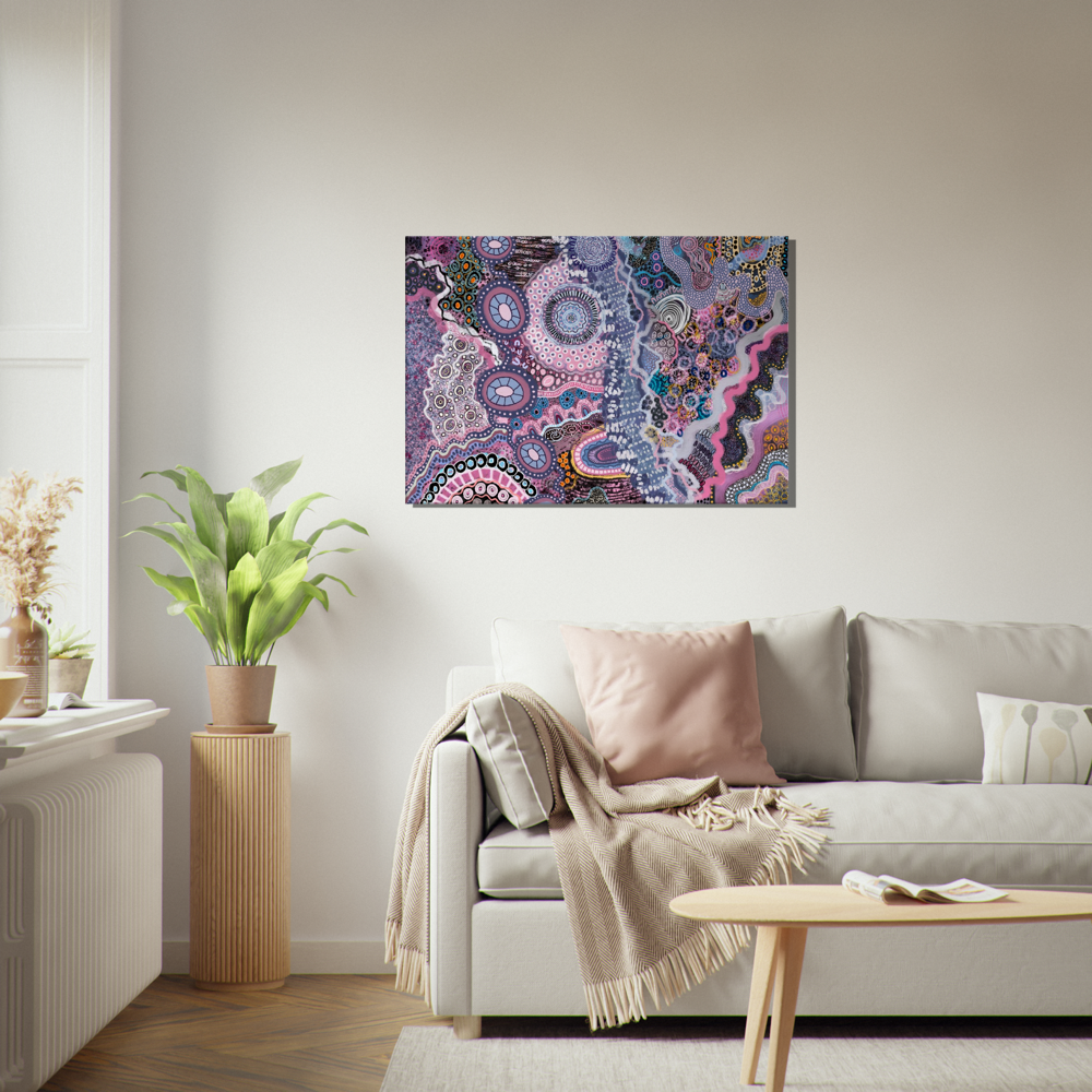 Aboriginal Art | Fairy Floss Skies | Print to Canvas | Limited Release