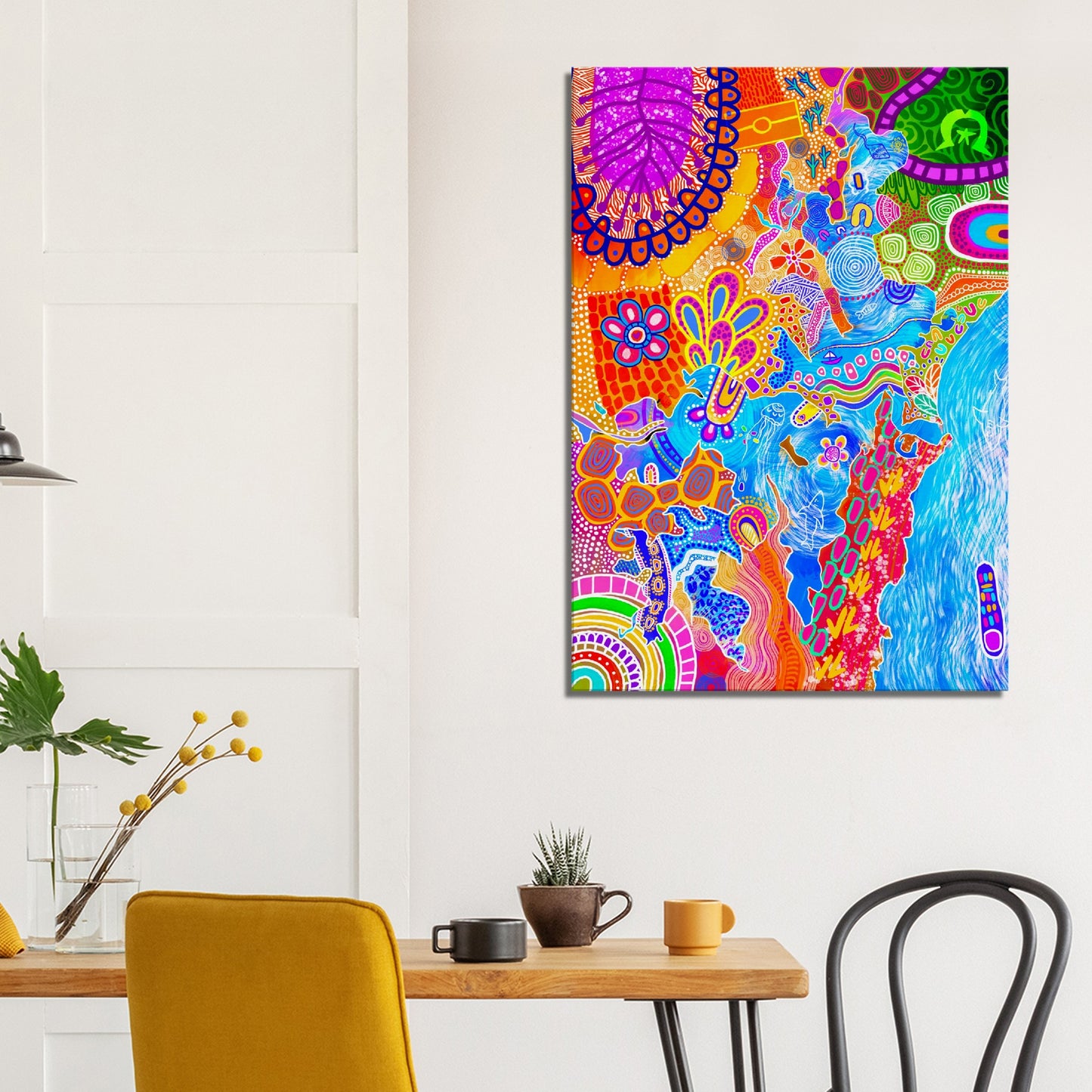 Aboriginal Art | Lake Macquarie | Print to Canvas | Limited Release
