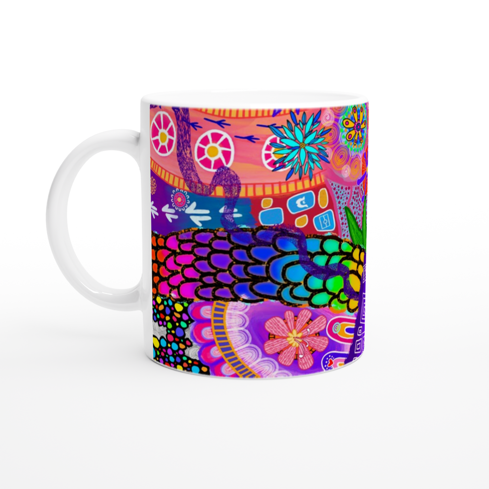 Aboriginal Art | Rainbow Serpent | Ceramic 11oz Mug