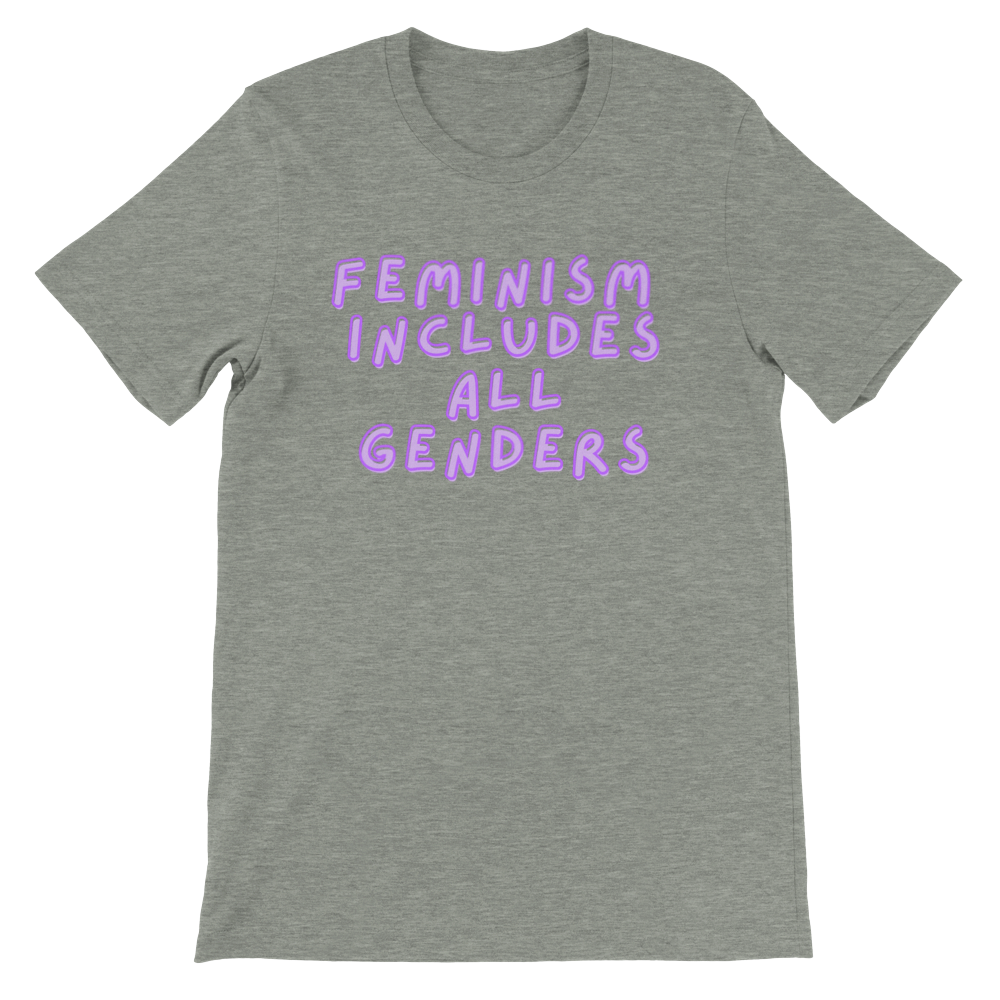 Inclusive | Feminism Includes All Genders | Premium Unisex Crewneck T-shirt