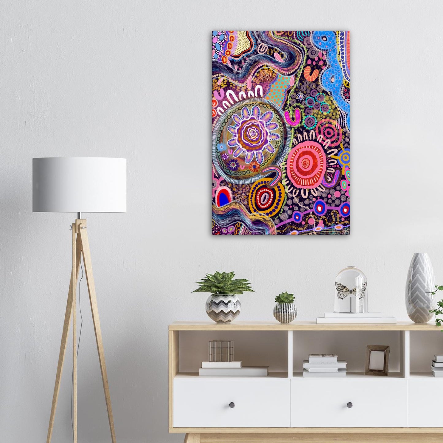 Aboriginal Art | Deep Blue | Print to Canvas | Limited Release