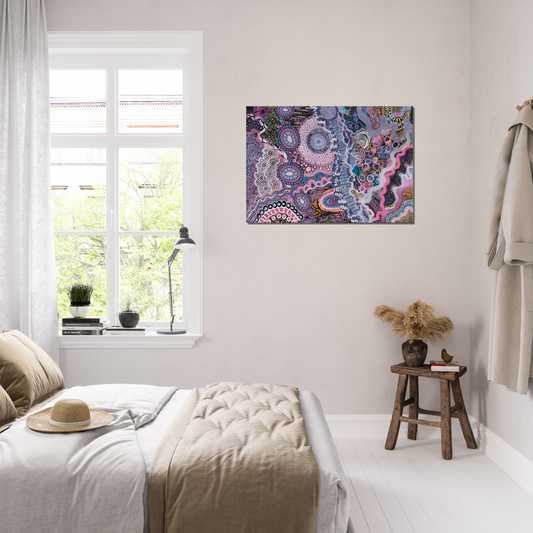 Aboriginal Art | Fairy Floss Skies | Print to Canvas | Limited Release