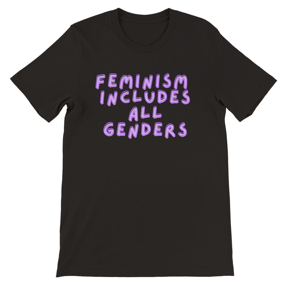 Inclusive | Feminism Includes All Genders | Premium Unisex Crewneck T-shirt