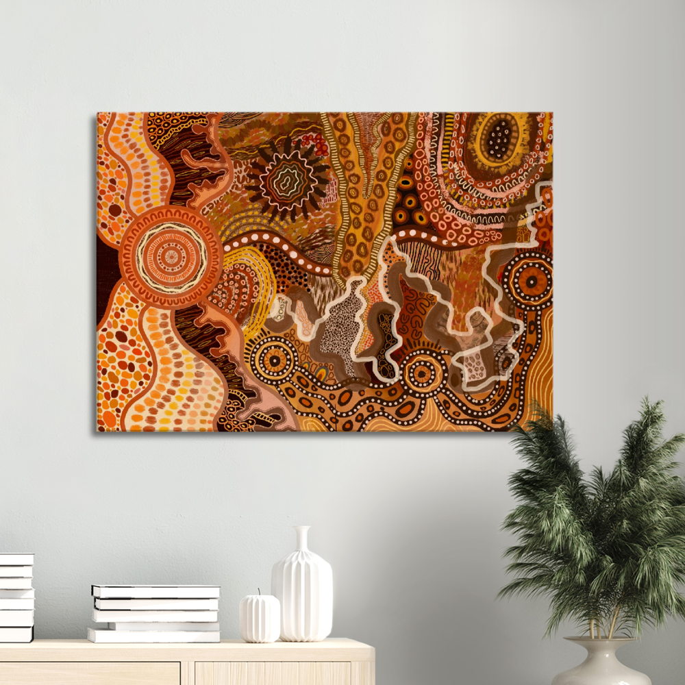 Aboriginal Art | The Climb | Print to Canvas | Limited Release