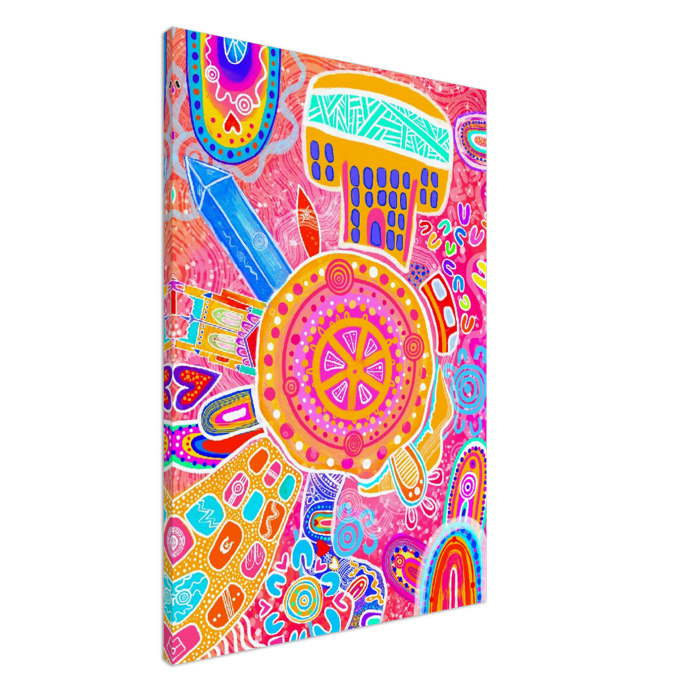 Aboriginal Art | Newcastle City | Print to Canvas | Limited Release