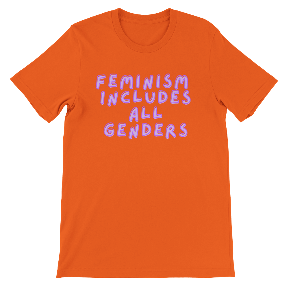Inclusive | Feminism Includes All Genders | Premium Unisex Crewneck T-shirt