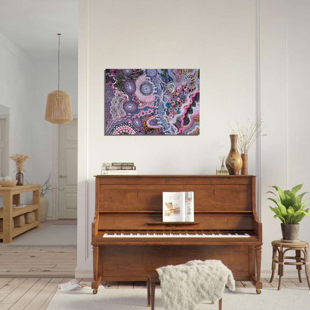 Aboriginal Art | Fairy Floss Skies | Print to Canvas | Limited Release