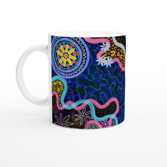 Aboriginal Art | River Meets Land | Ceramic 11oz Mug