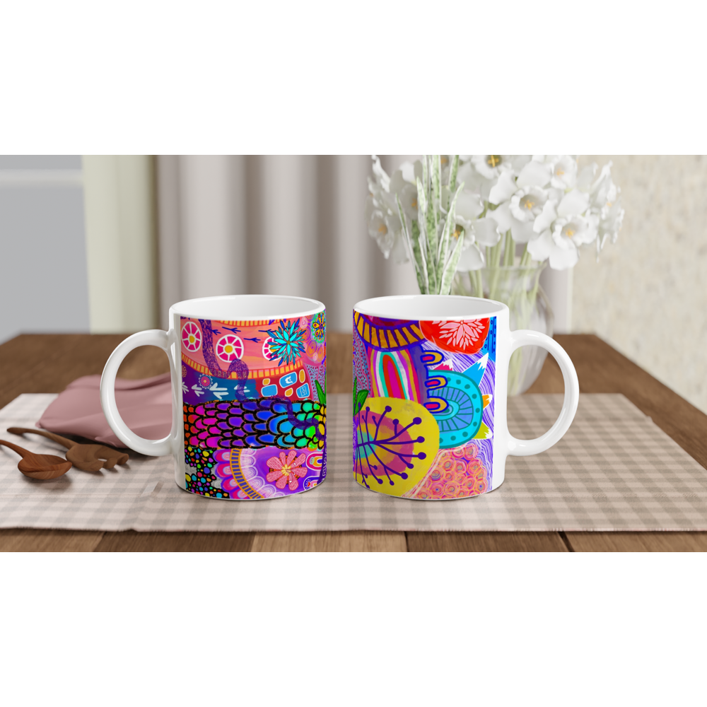 Aboriginal Art | Rainbow Serpent | Ceramic 11oz Mug