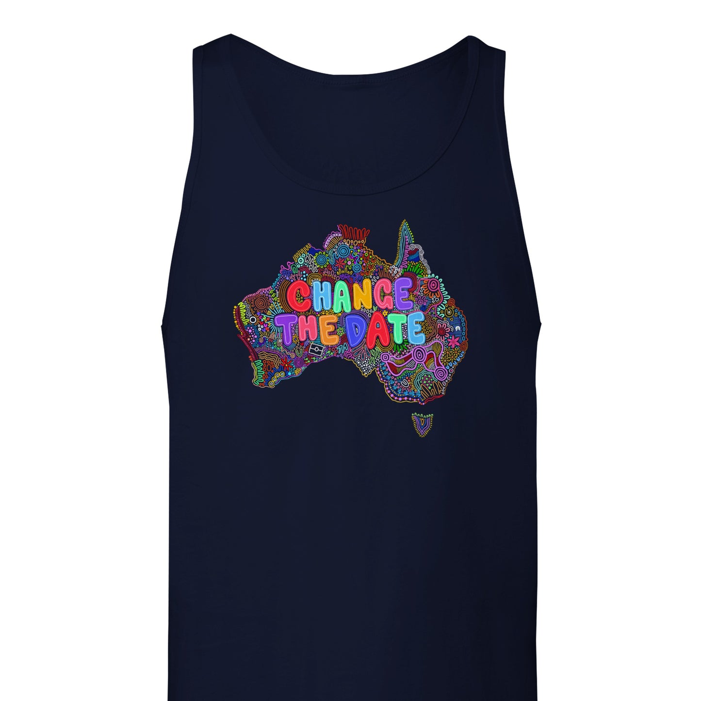 Aboriginal Art | Change the Date "Invasion Day" | Premium Unisex Tank Top