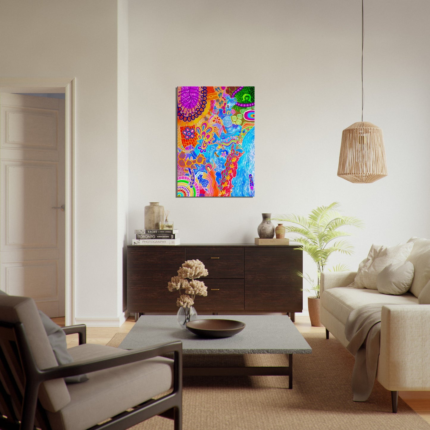 Aboriginal Art | Lake Macquarie | Print to Canvas | Limited Release
