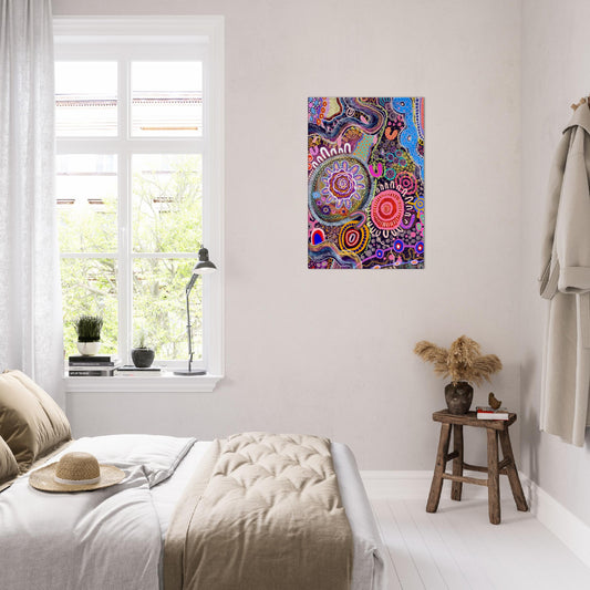 Aboriginal Art | Deep Blue | Print to Canvas | Limited Release