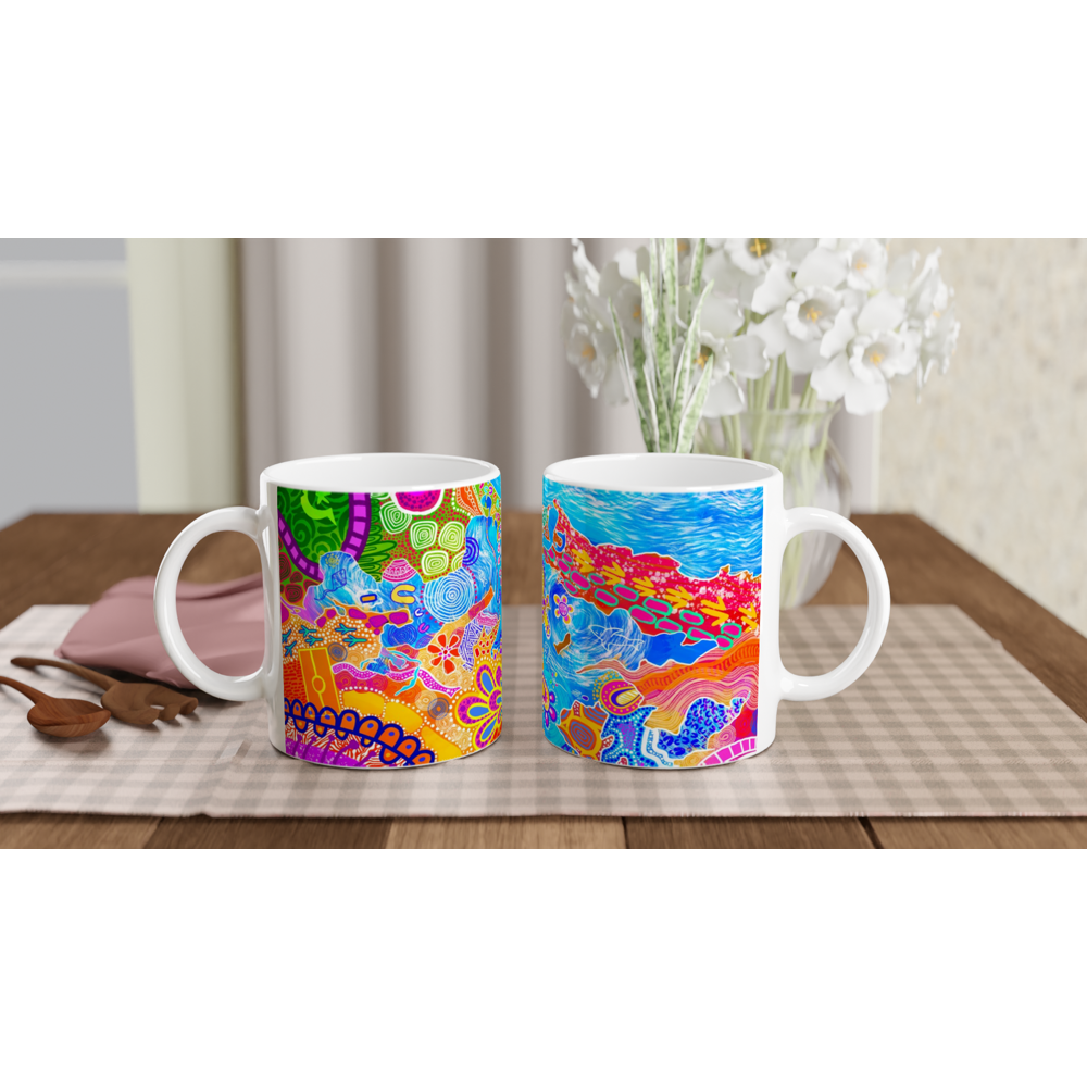 Aboriginal Art | Lake Macquarie | Ceramic 11oz Mug