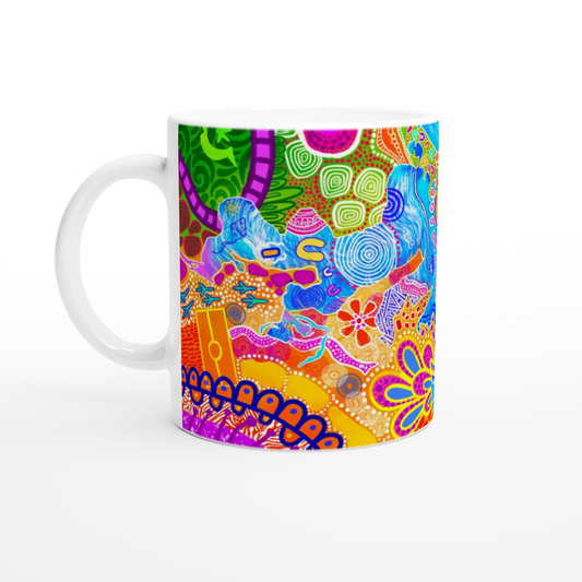 Aboriginal Art | Lake Macquarie | Ceramic 11oz Mug