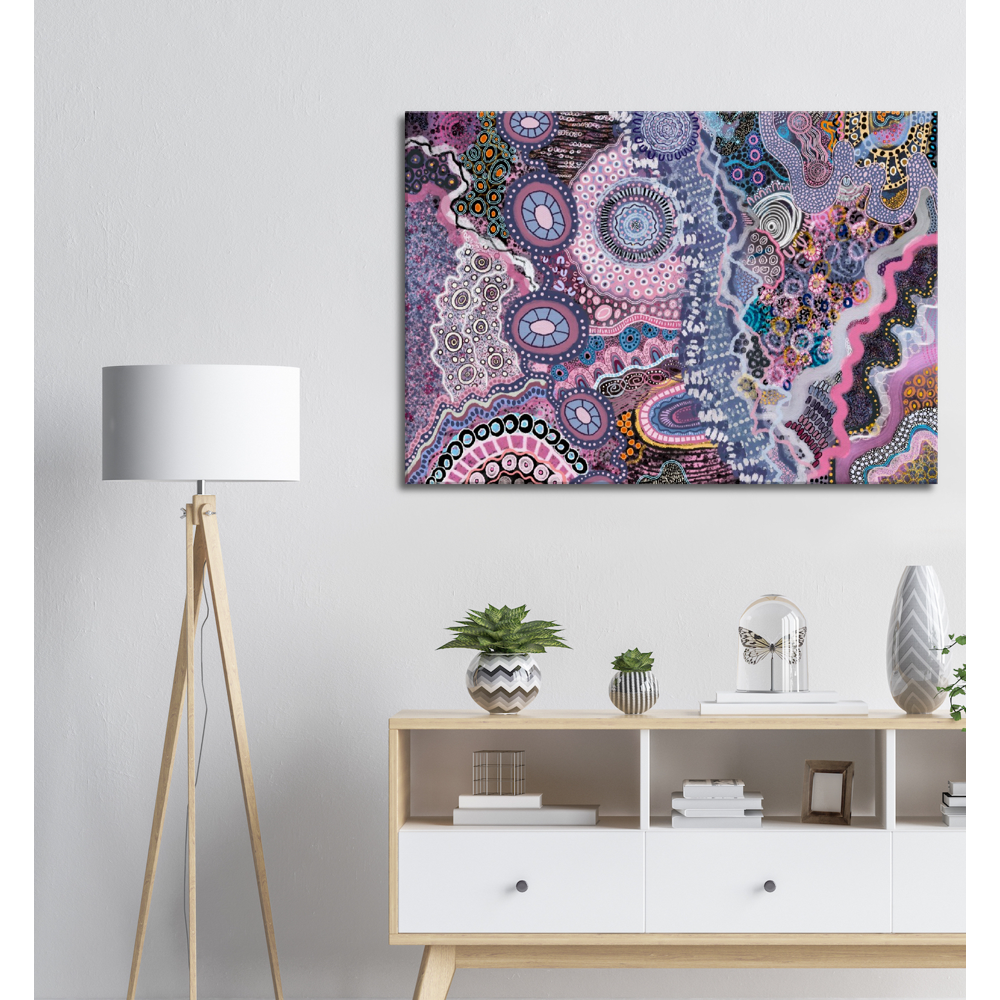 Aboriginal Art | Fairy Floss Skies | Print to Canvas | Limited Release