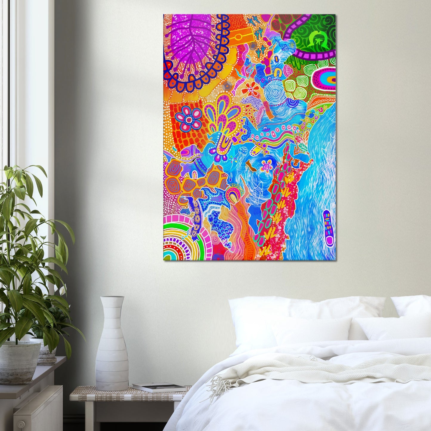 Aboriginal Art | Lake Macquarie | Print to Canvas | Limited Release