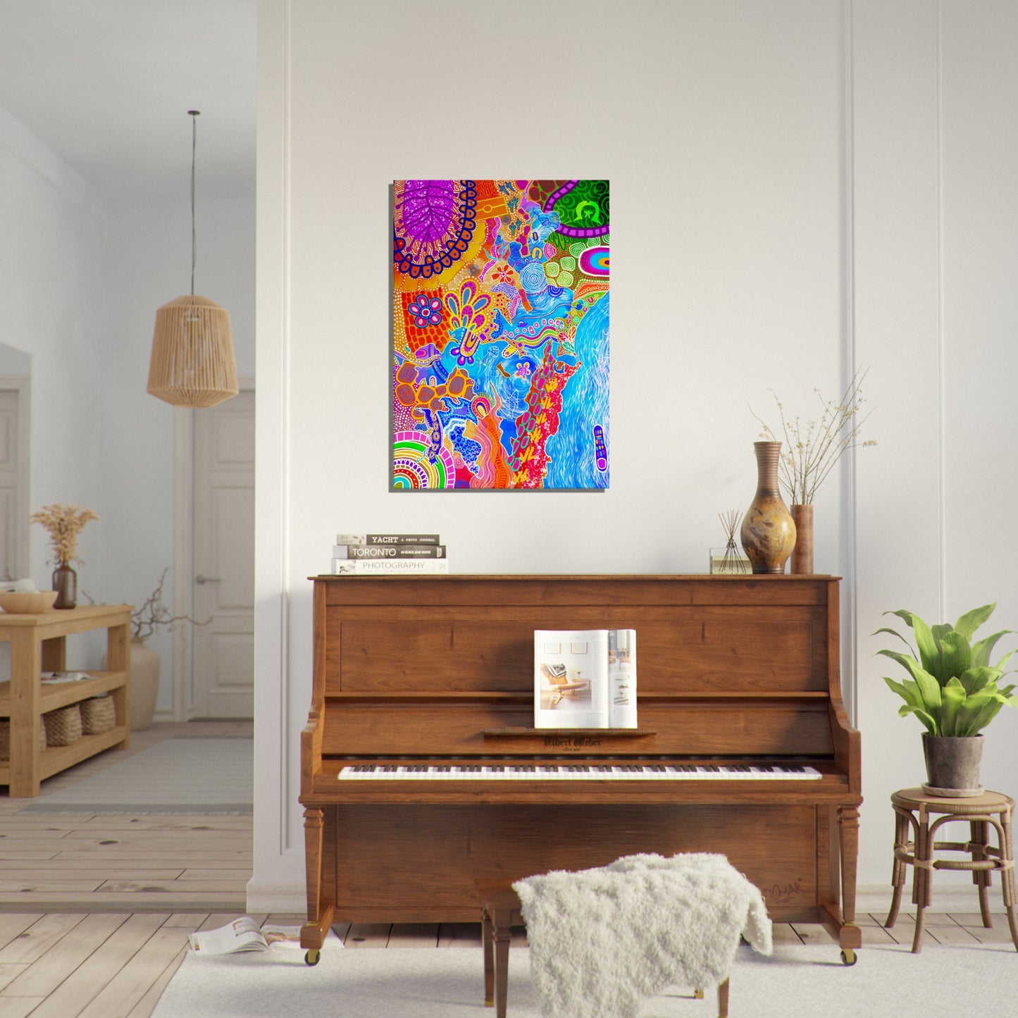 Aboriginal Art | Lake Macquarie | Print to Canvas | Limited Release