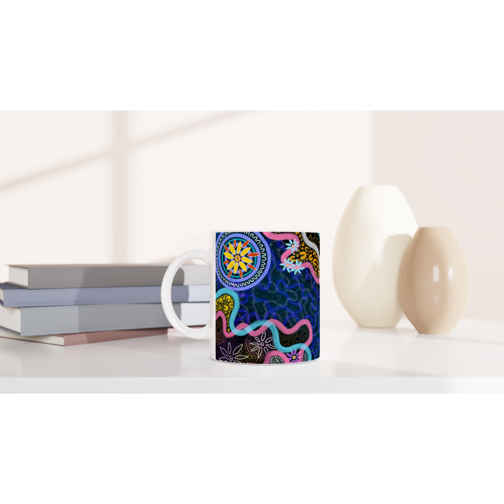 Aboriginal Art | River Meets Land | Ceramic 11oz Mug