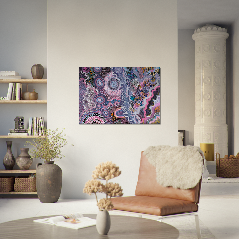 Aboriginal Art | Fairy Floss Skies | Print to Canvas | Limited Release