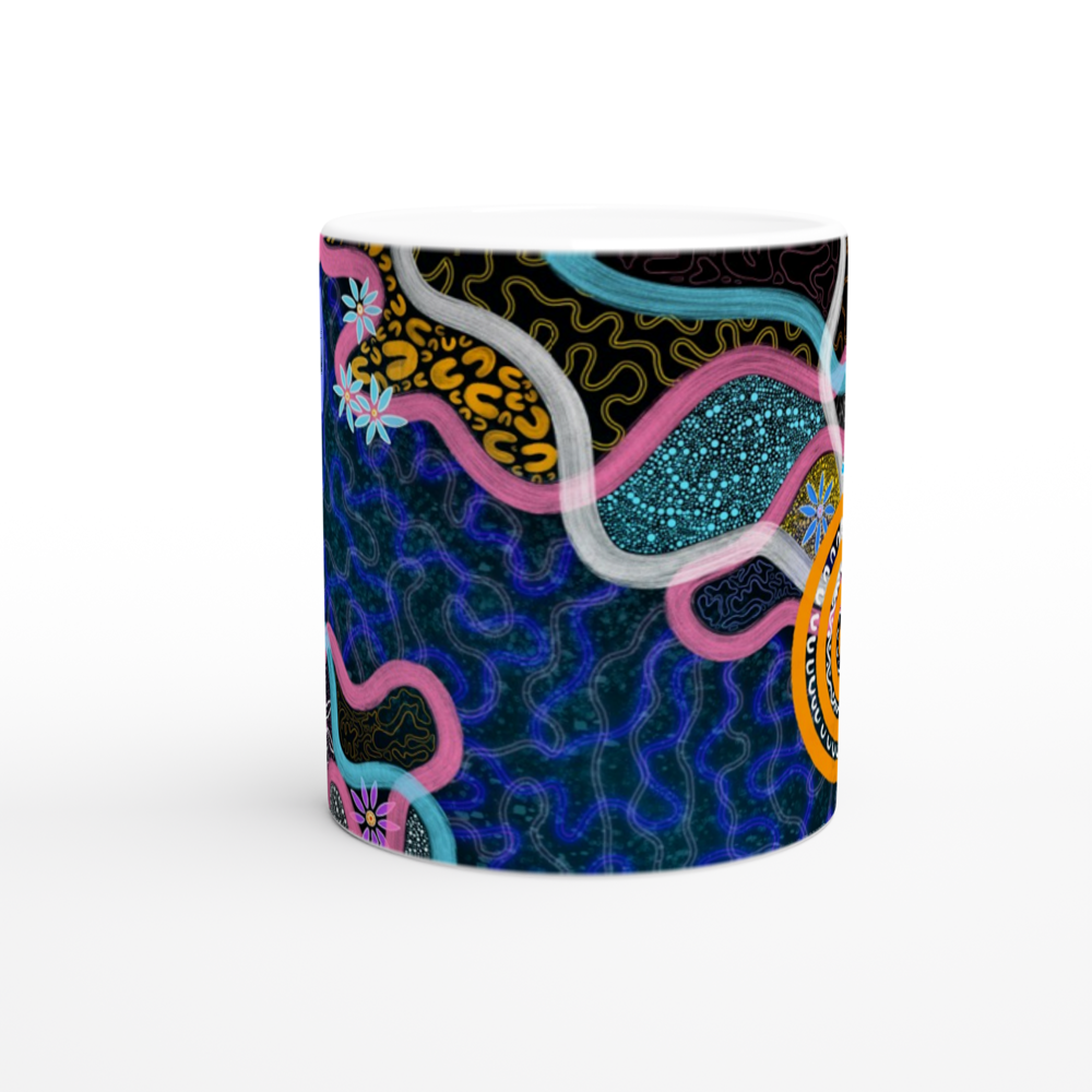 Aboriginal Art | River Meets Land | Ceramic 11oz Mug