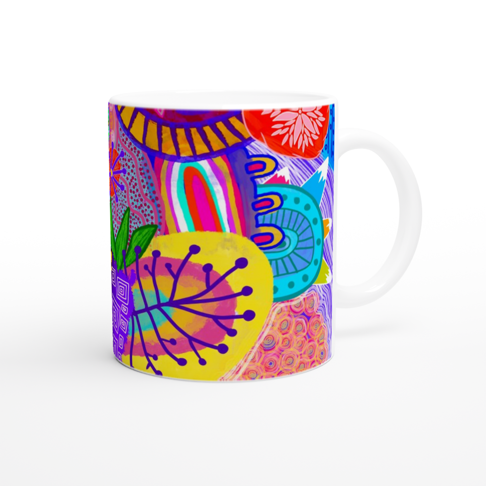 Aboriginal Art | Rainbow Serpent | Ceramic 11oz Mug