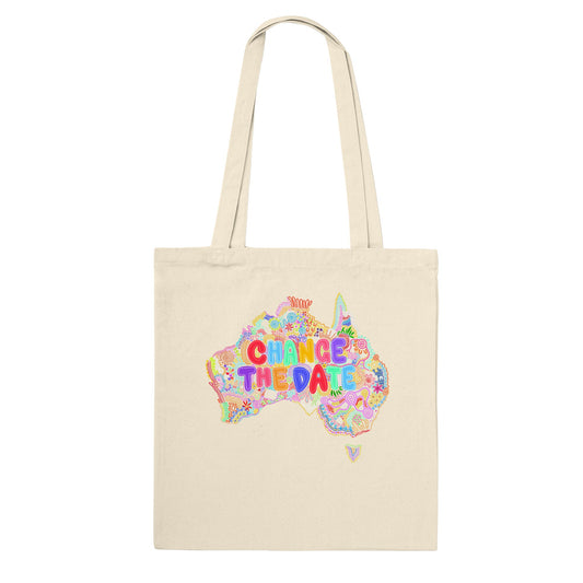 Aboriginal Art | Change the Date "Invasion Day" | Eco Classic Tote Bag