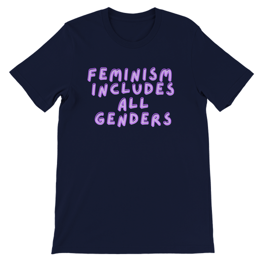 Inclusive | Feminism Includes All Genders | Premium Unisex Crewneck T-shirt