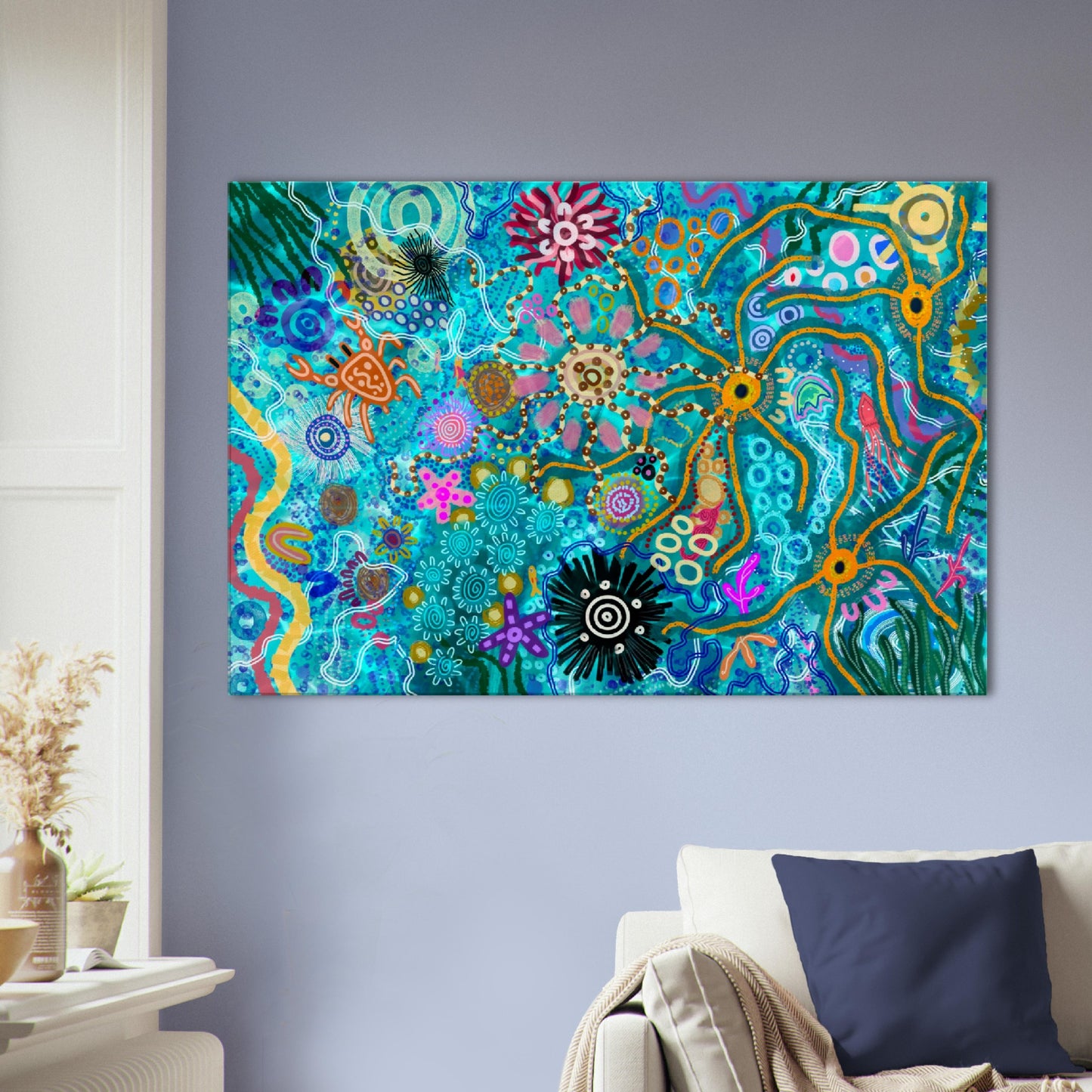 Aboriginal Art | Rockpool | Print to Canvas | Limited Release