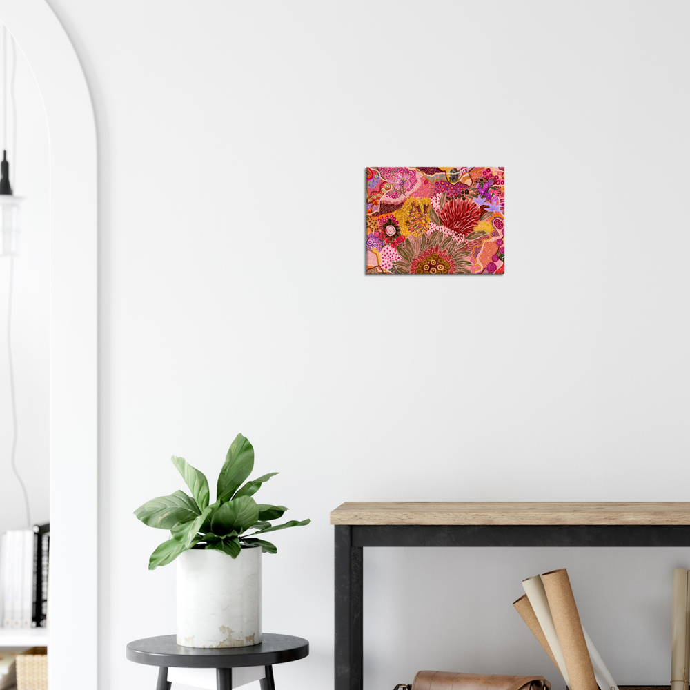 Aboriginal Art | Beautiful Native Flowers | Print to Canvas | Limited Release