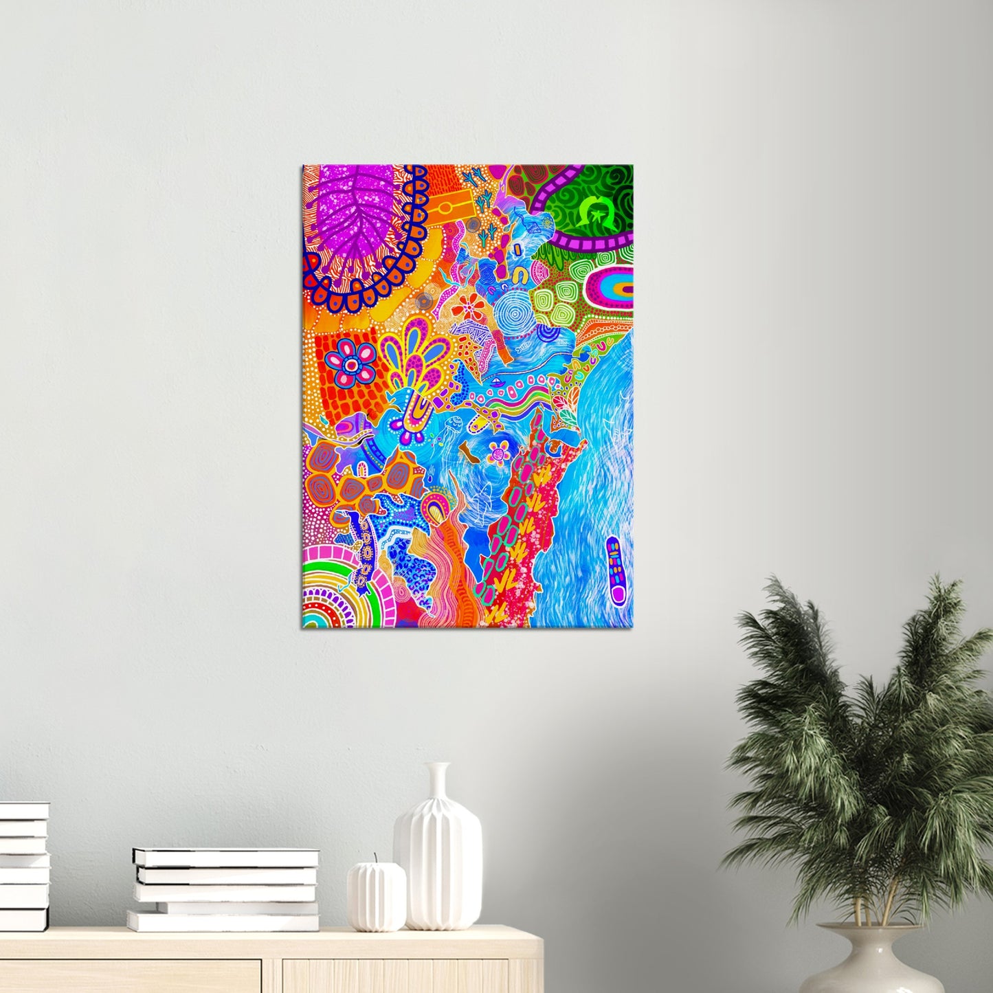 Aboriginal Art | Lake Macquarie | Print to Canvas | Limited Release
