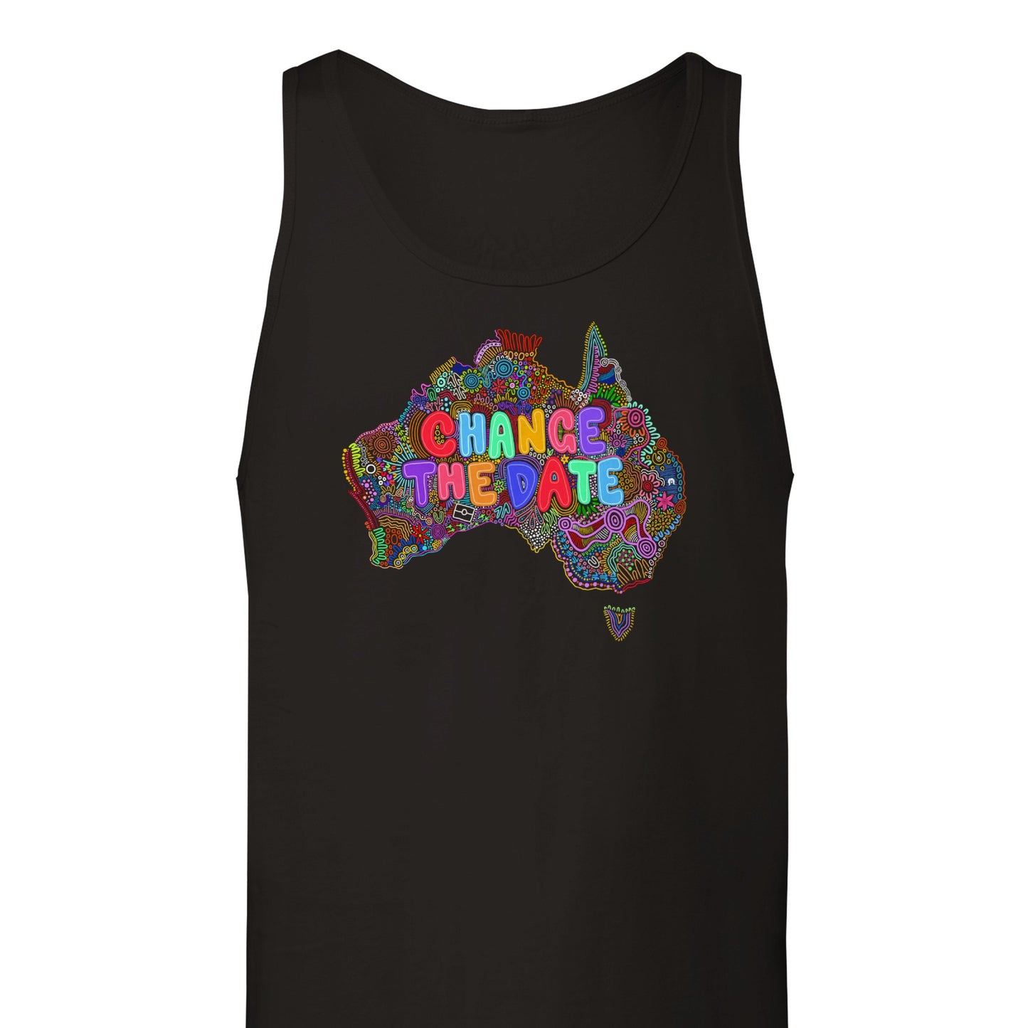 Aboriginal Art | Change the Date "Invasion Day" | Premium Unisex Tank Top