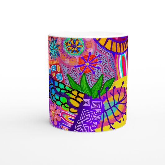 Aboriginal Art | Rainbow Serpent | Ceramic 11oz Mug