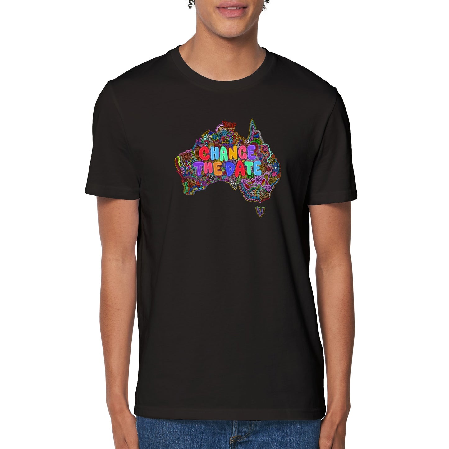 Aboriginal Art | Change The Date "Invasion day" | Premium Unisex Crewneck T-shirt