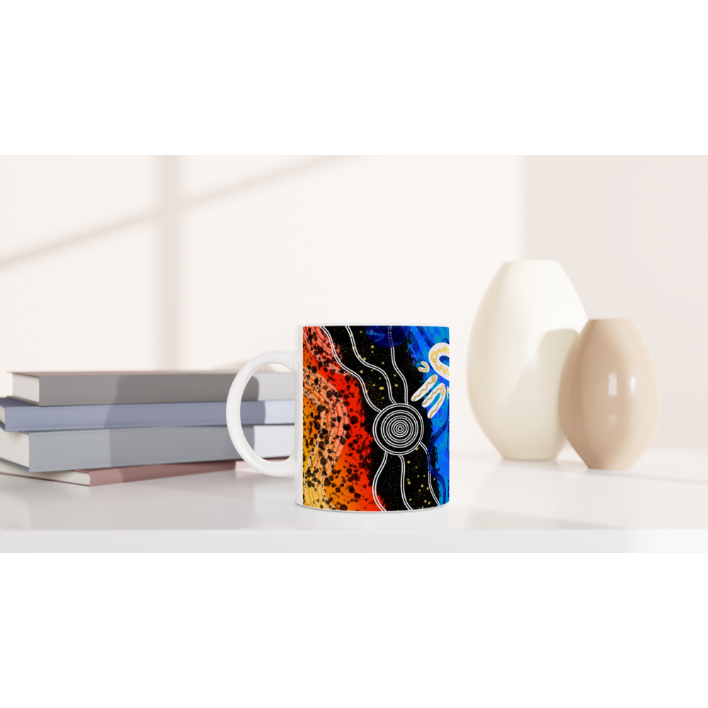 Aboriginal Art | Swimming in the River | Ceramic 11oz Mug