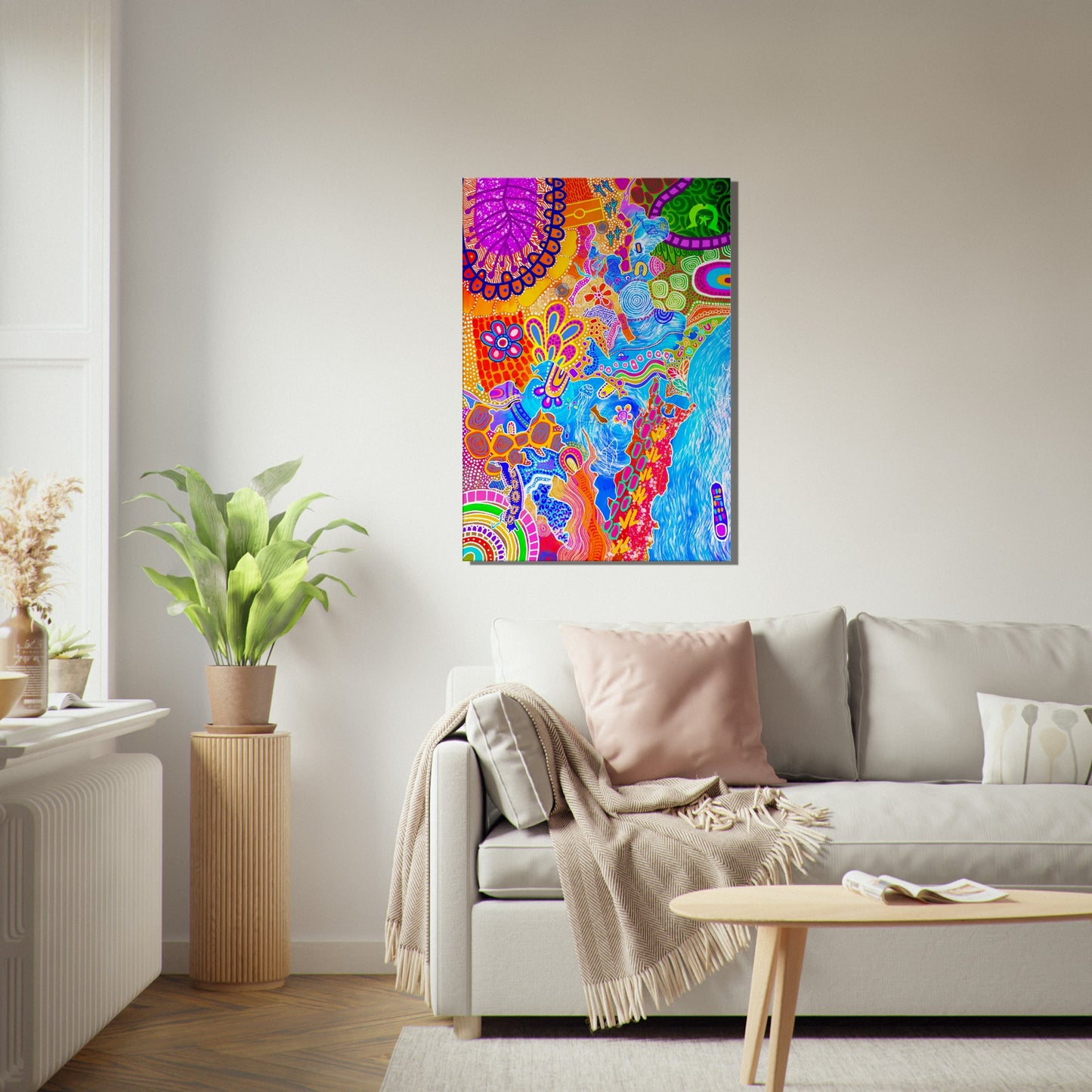 Aboriginal Art | Lake Macquarie | Print to Canvas | Limited Release
