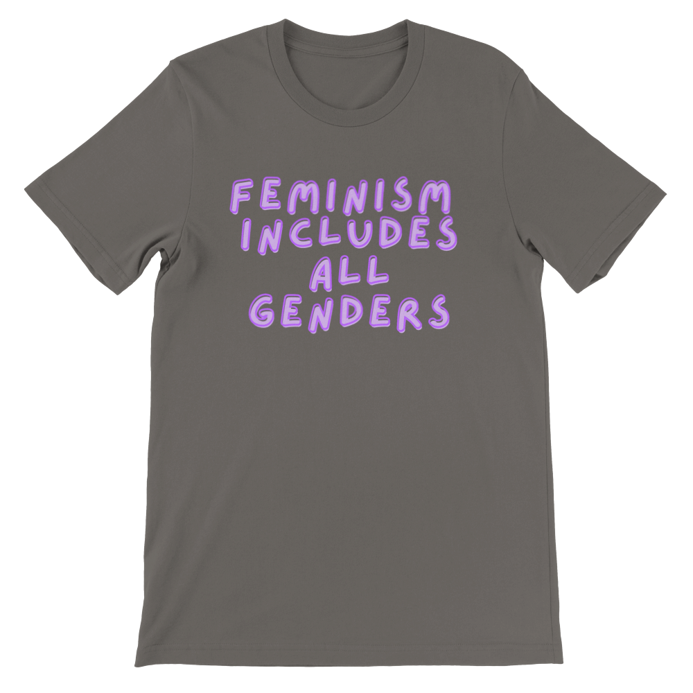 Inclusive | Feminism Includes All Genders | Premium Unisex Crewneck T-shirt