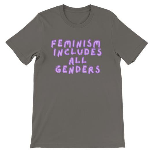 Inclusive | Feminism Includes All Genders | Premium Unisex Crewneck T-shirt
