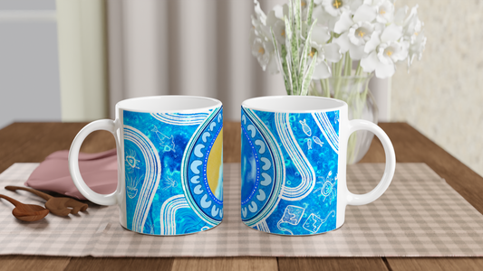 Aboriginal Art | Waters of Birpai | Ceramic 11oz Mug