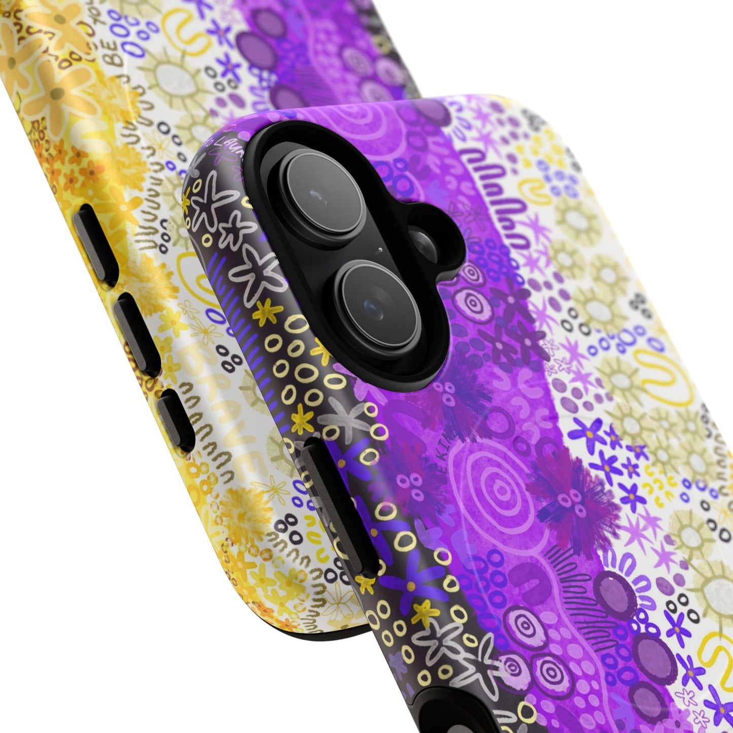 Aboriginal Art | Be yourself | Non-Binary Flag”Pride Flag | Tough Mag Safe Case