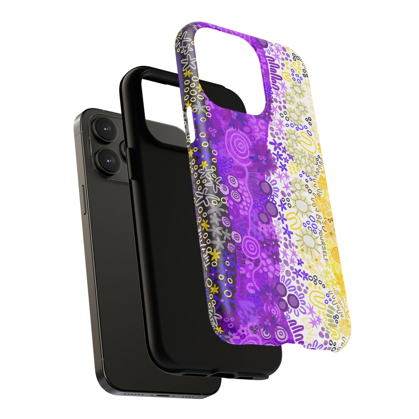 Aboriginal Art | Be yourself | Non-Binary Flag”Pride Flag | Tough Mag Safe Case