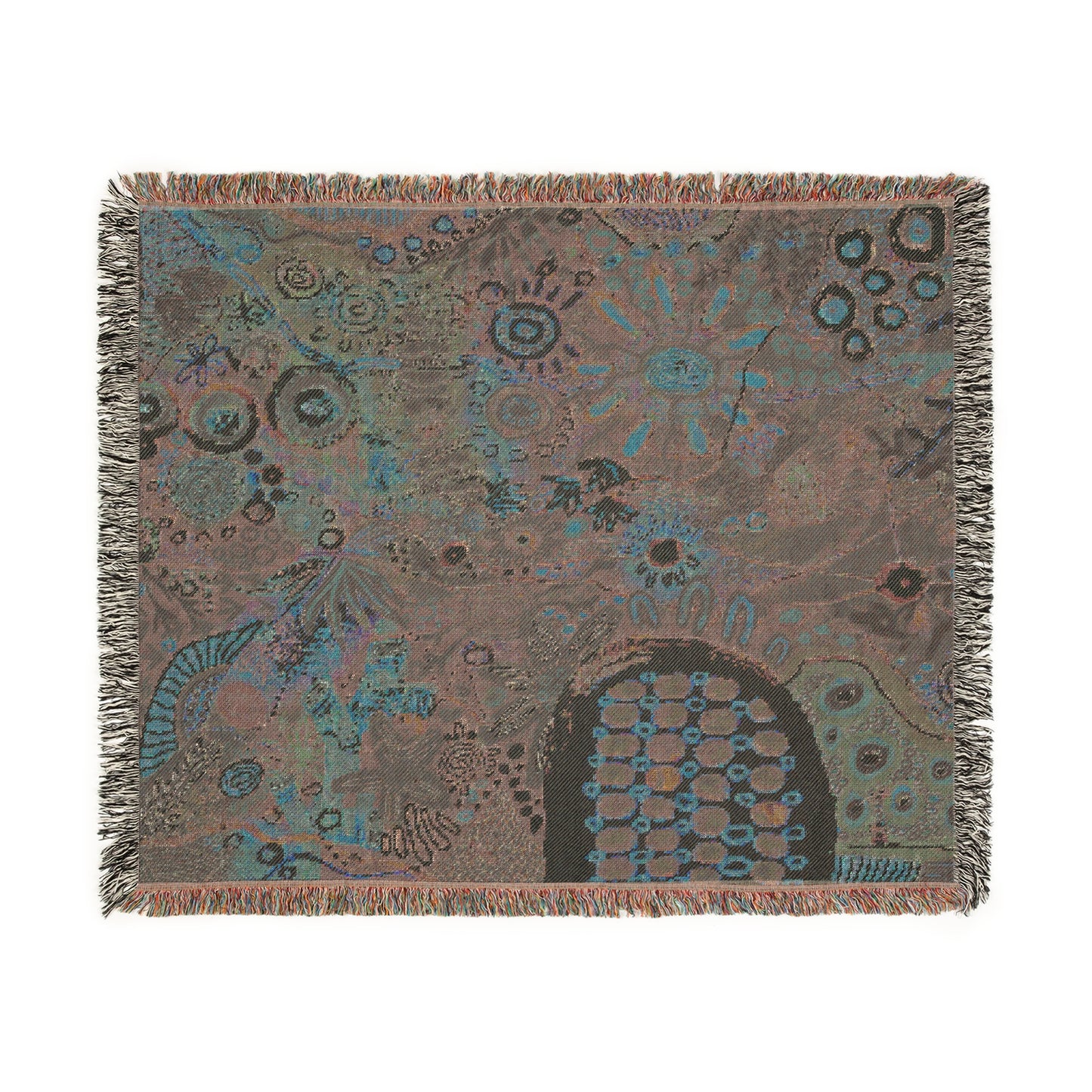 Aboriginal Art | Bocar Bindy | 100% cotton Cozy Woven Blanket  