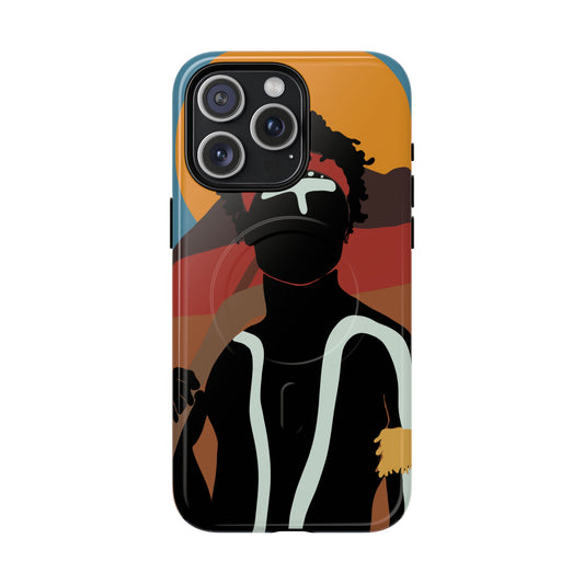 Aboriginal Art | Dreamtime Warrior | Tough Mag Safe Case
