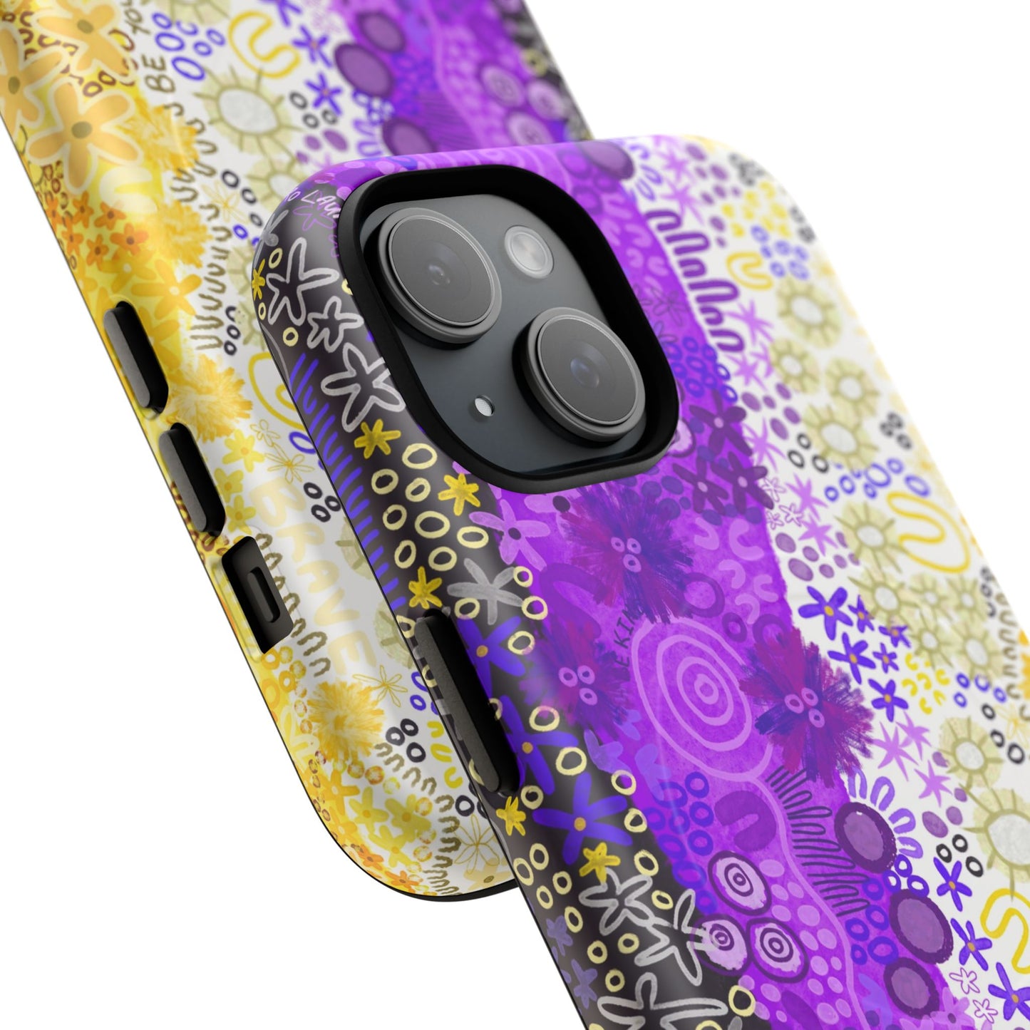 Aboriginal Art | Be yourself | Non-Binary Flag”Pride Flag | Tough Mag Safe Case